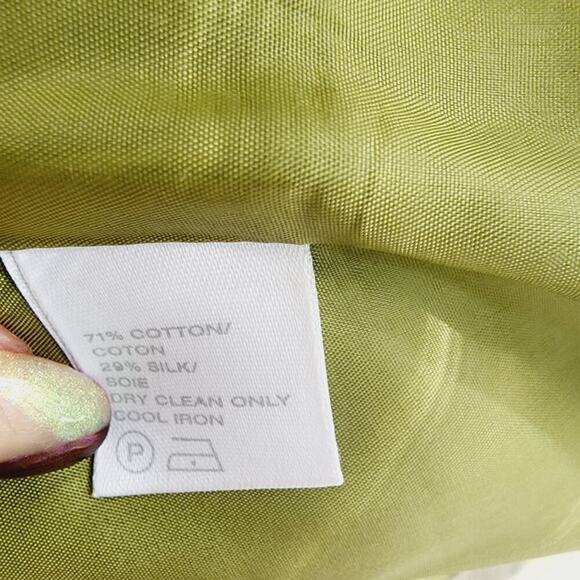 LAFAYETTE 148 GREEN ZIP FRONT COTTON/SILK BLEND JACKET WITH POCKETS SIZE 8 - Picture 6 of 6